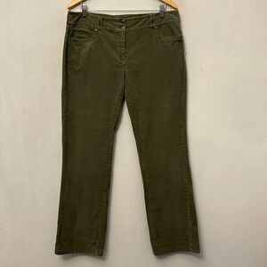 Sigrid Olsen sage green corduroy pants Size 14 EUC